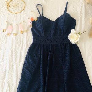 Brand New Navy Blue Lace Dress